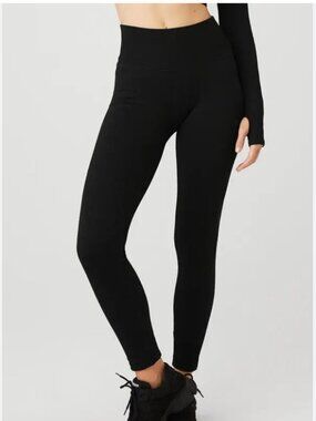 Alo Yoga Black High-Waist 7/8 Leggings XXS - Sculpting Activewear